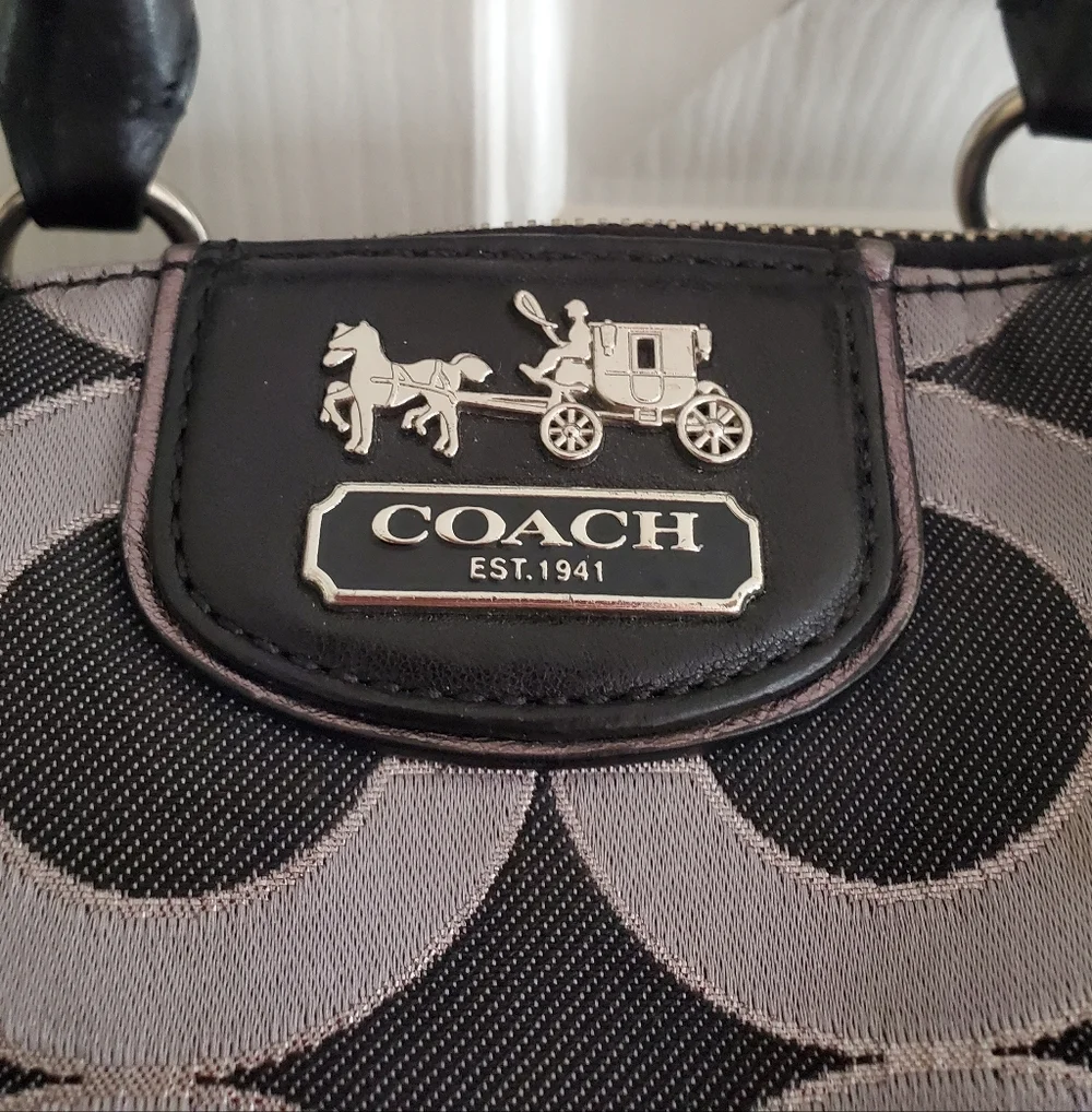 Coach Madison Op Art Sateen Sophia Satchel 18635